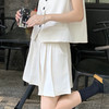 西遇马甲背心套装女夏季新款白色高腰A字百褶裤裙两件套SS050507/SS050508 商品缩略图3