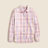温柔薰衣草色~Jcrew 全棉女士休闲格纹衬衫 商品缩略图3