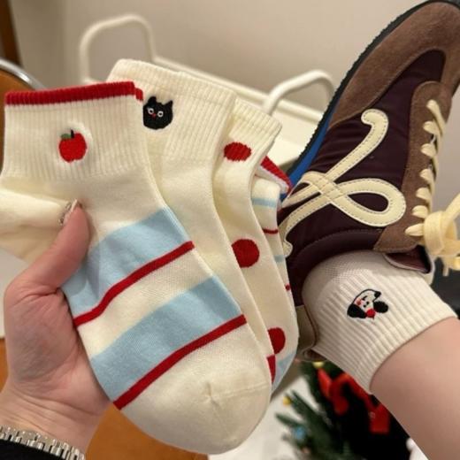 💰️19.9🉐10双❗️ 🔥韩版日系小狗小猫短袜🐱 😻真的奶到我辣！好日系风好学院~~ 🐾嗷呜~藏不住对小短袜喜欢！春夏bi备 实拍图可看品质 所见所得📷 商品图3
