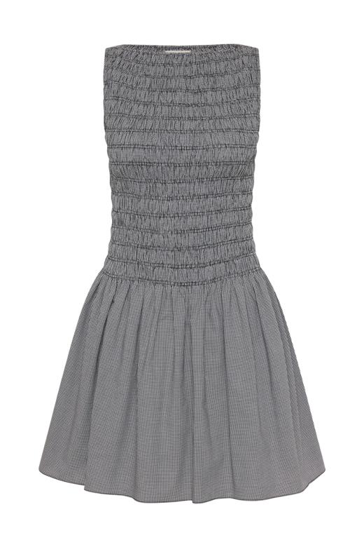 Faithfull The Brand - Noa Mini Dress - Gingham - Black - 女装 - 连身裙 - 黑色格子 商品图0