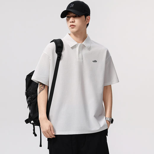 【DQ】大依优型大码男装短袖polo衫休闲简约宽松加大码百搭翻领上衣夏季新品男士半袖 商品图5