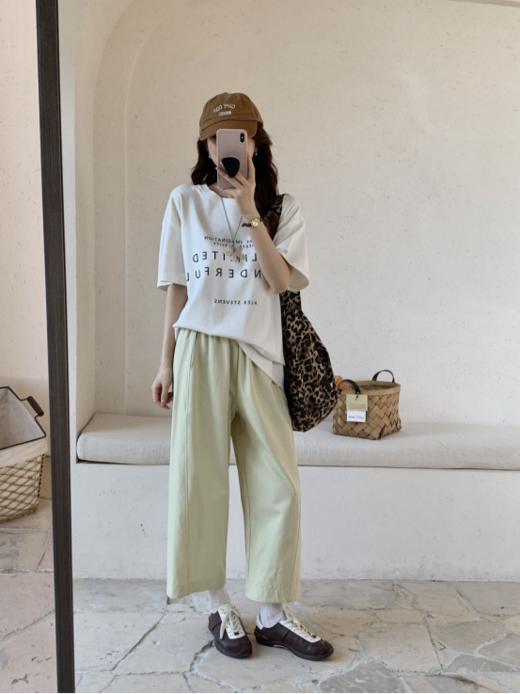 🌼夏日里的温柔秘密，韩系松弛软糯豆乳裤来啦！【骆柒柒8996韩系豆乳裤】👖 穿上它，就像被云朵轻轻包裹，无束缚感满满～ 商品图6