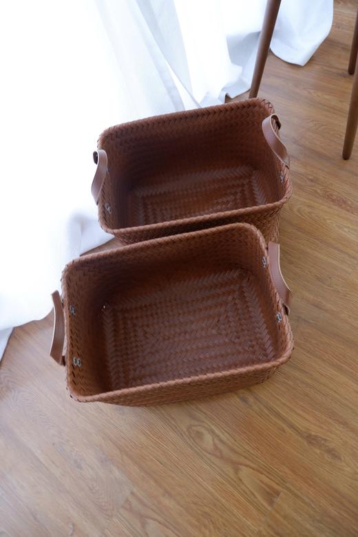 直发【发两只】 非遗纯手工仿藤编-大容量编织收纳篮 商品图5