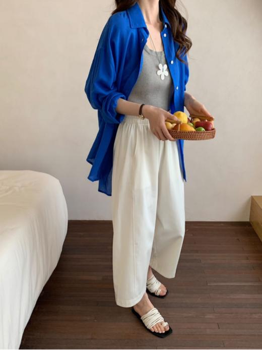 🌼夏日里的温柔秘密，韩系松弛软糯豆乳裤来啦！【骆柒柒8996韩系豆乳裤】👖 穿上它，就像被云朵轻轻包裹，无束缚感满满～ 商品图4