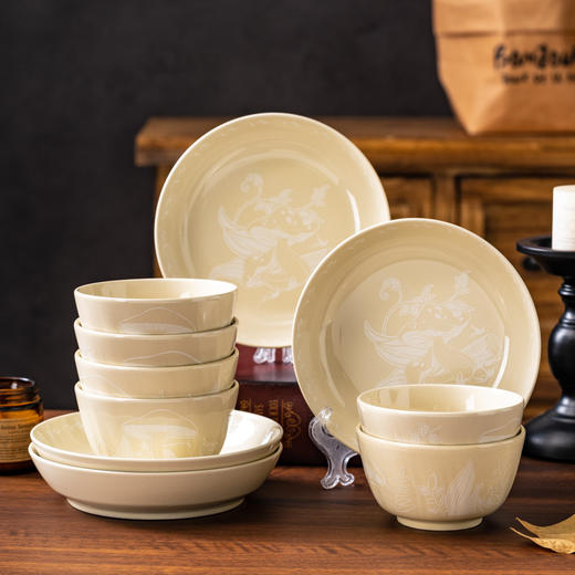 🔥【“蘑菇”系列餐具】清仓大捡漏❗大厂商超撤柜，骨折价薅羊毛🐏 👉“中国瓷都”--广东潮州生产，大厂品质，每个产品都有商超标签！ 💯正品，简约高级感，经典耐看不过时❗增添居家仪式感🏠️ 商品图4