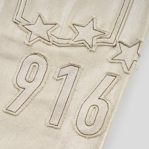 GOODBAI 916 星星logo贴布绣铺银微喇休闲长裤 商品图4