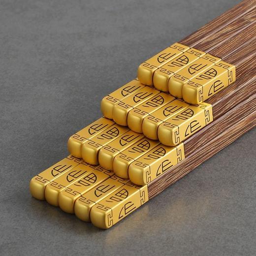 （10双）筷子家用方头鸡翅木中式实木无漆无蜡檀木防滑家庭装防霉家庭 商品图9