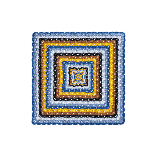 苏苏姐家四出团花方井毯手工DIY编织钩针4股棉毛线团自制材料包 商品图4