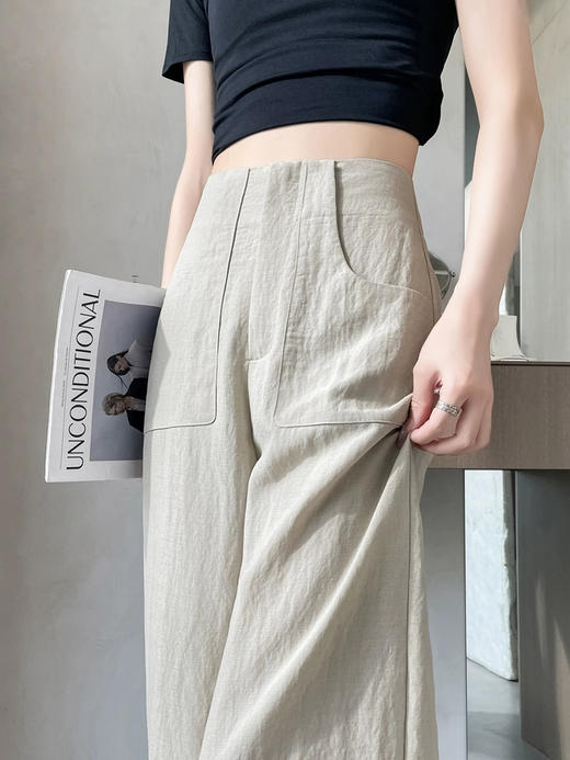 裁缝学苑AS466高腰亚麻阔腿裤纸样女装窄版直筒拖地裤版型图纸 商品图1