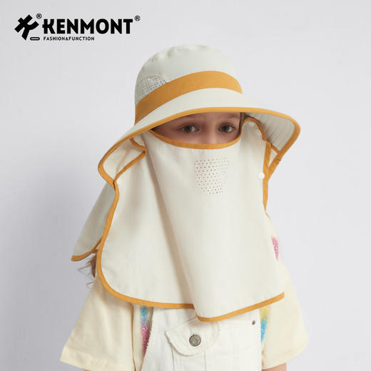 卡蒙亲子款全脸防护帽子面罩一体防晒帽轻薄防紫外线护颈遮阳帽户外KM-4305/6216 商品图8
