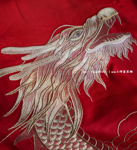 【高端婚庆】龙翔凤瑞w奢华重工刺绣100支新疆长绒棉婚礼四件套十件套 商品图8