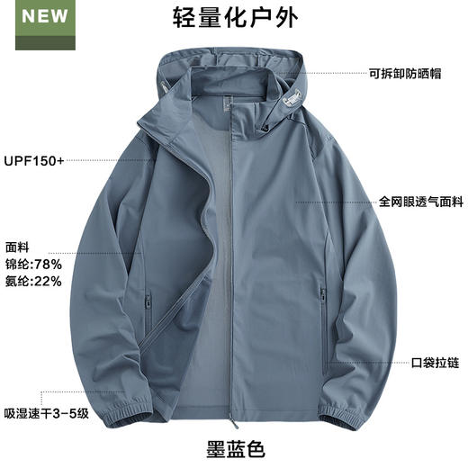 夏季新款【冰丝防晒衣】轻薄透气皮肤衣 upf50+防紫外线防晒服男 国庆国庆出游 商品图13