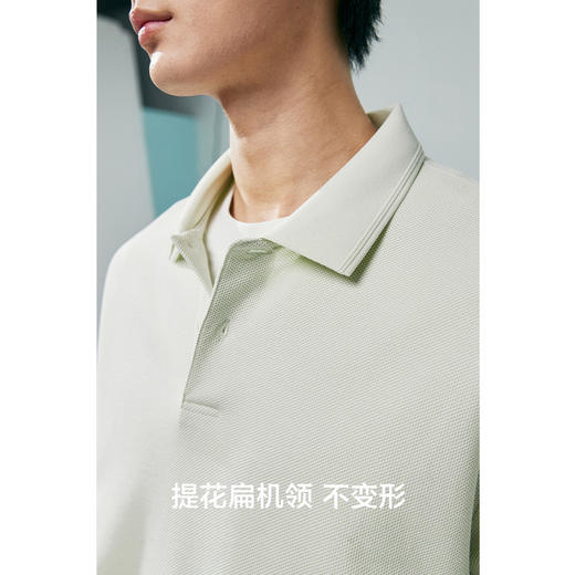 棉仓363802007-微宽松全棉六角大眼珠地翻领短袖POLO 商品图3