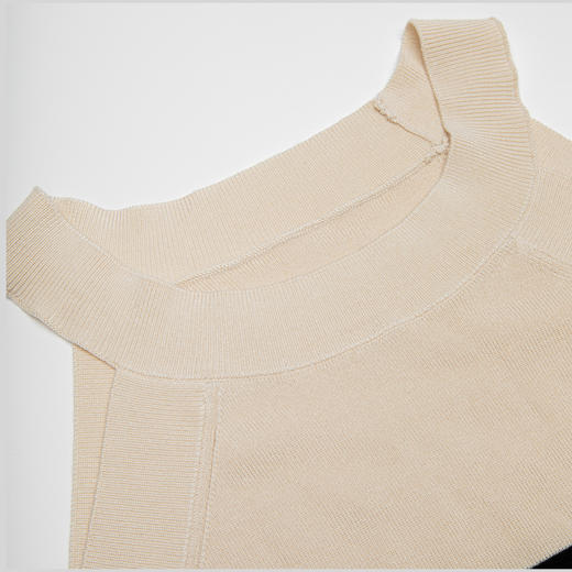 ROMI STUDIO“内外兼备”工字圆领修身条纹复古杏吊带背心M3776 商品图4