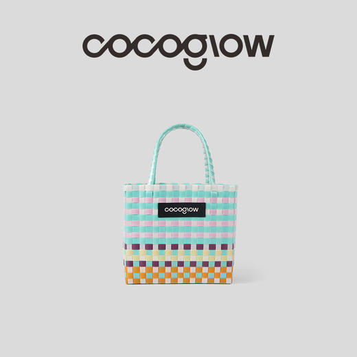 cocoglow 爱心系列/Icecream系列手提包手工工艺编织菜篮子中号 商品图6