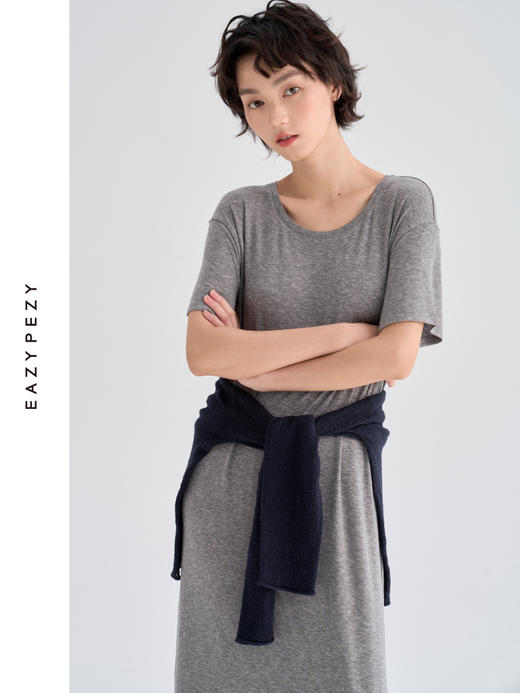 天丝羊毛极简T恤懒人登机连衣裙 商品图2