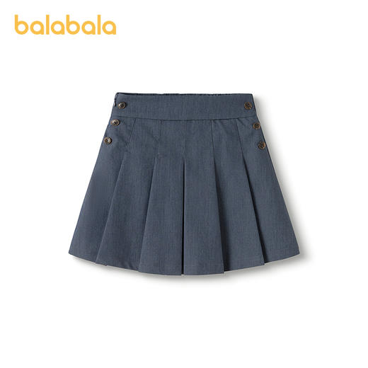 巴拉巴拉童装儿童短裙女童裙子2025夏款甜美百褶短裙 商品图0