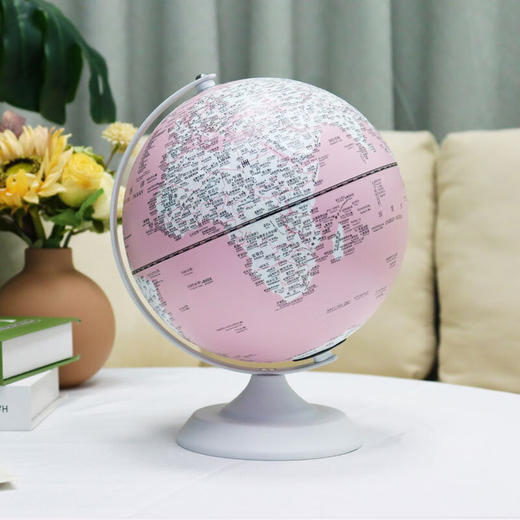FunGlobe  朋宸地球仪  AR 金属底座触控夜灯地球仪  M3公主粉 商品图1