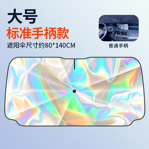 【纳米级银涂层 7层加厚加固不易断】闪牧升级款汽车前挡风玻璃遮阳伞（送收纳袋） 商品图7