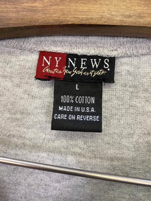 90年代 Vintage NY NEWS 纽约时报 美国制 贴布绣 短袖T恤 _SST(L) 商品图2