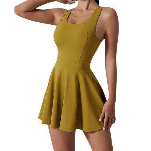 跃牌【洛水之神系列】户外夏季运动网球连衣裙女运动休闲瑜伽健身美背运动短裙SY311 商品图4