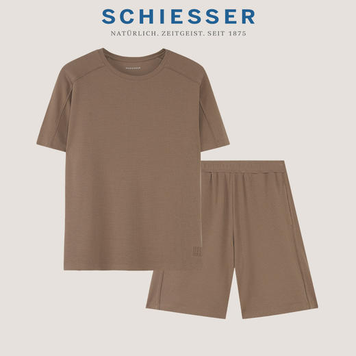 【华夫格棉粘纤】SCHIESSER/德国舒雅男士华夫格棉粘纤混纺宽松家居套装39/24890H 商品图3