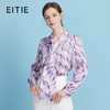 EITIE爱特爱秋季新款时尚通勤印花飘带衬衫女上衣7509206 商品缩略图0