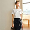 欧芮儿2025夏季新款白色字母绣花简约百搭短袖T恤女宽松休闲上衣 商品缩略图0