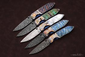 三希堂  现代刀系列  五虎上将雕金小折  未开刃