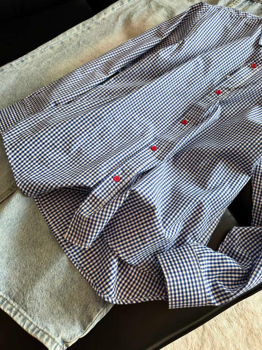 48-4 出口日单川久格子衬衫 我穿L 商品图14