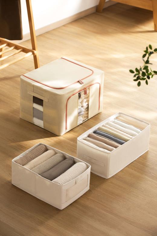 茶花布艺收纳筐(无分格)990172 商品图14