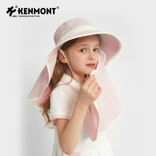 卡蒙亲子款全脸防护帽子面罩一体防晒帽轻薄防紫外线护颈遮阳帽户外KM-4305/6216 商品图10