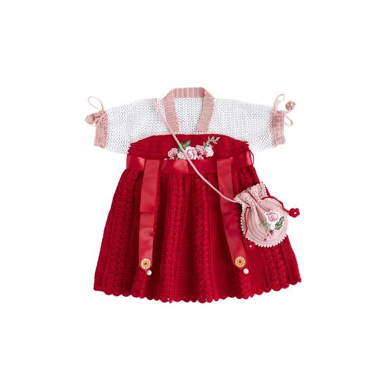 苏苏姐家花溪襦裙手工diy钩针编织材料包毛线团汉服连衣裙预 商品图4