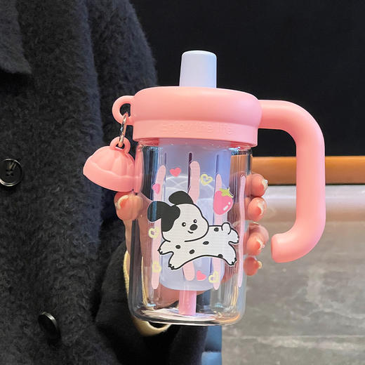 【内置茶仓！茶水分离】玻璃杯女生高颜值吸管水杯新款大容量便携茶水分离耐高温学生杯子ry，可拆卸式，全方位清洗。ry 商品图7
