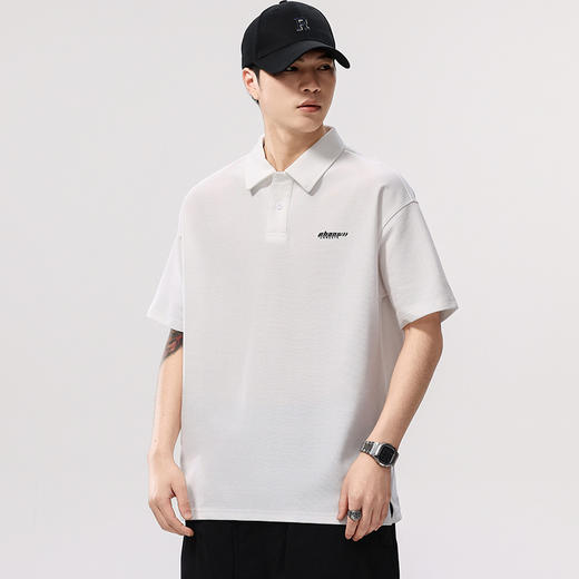 【DQ】大依优型大码男装珠地棉短袖polo衫休闲简约宽松百搭翻领上衣夏季新品半袖男士 商品图3