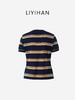 LIYIHAN序章 | 25夏棉条纹手工缝线T恤短款圆领宽松百搭短袖舒适 商品缩略图3