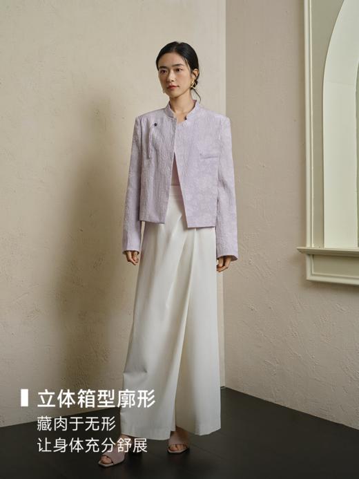 桑蚕丝提花冠乐绉中式外套FCF1COT051 商品图1