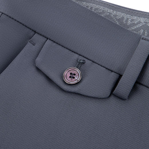 【犀牛褶/四面弹】柒牌休闲裤男春夏新款几何印花商务百搭直筒裤128H71510 商品图3