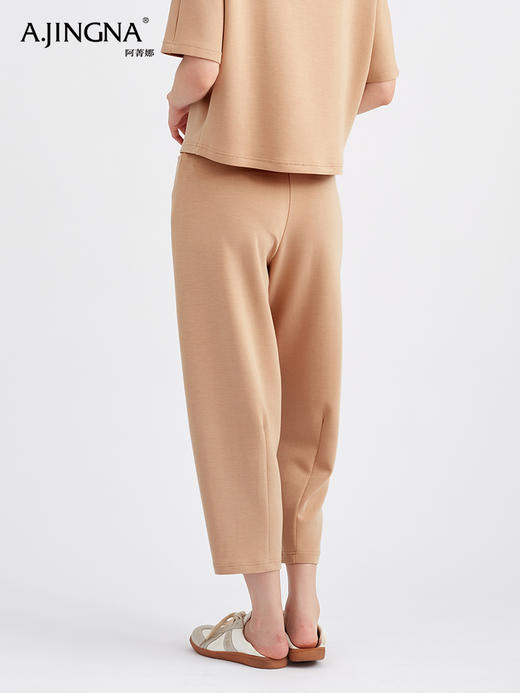 【懒人挚爱】阿菁娜软爆奶油肤醋酸空气层薄款萝卜九分裤F30C210056 商品图3