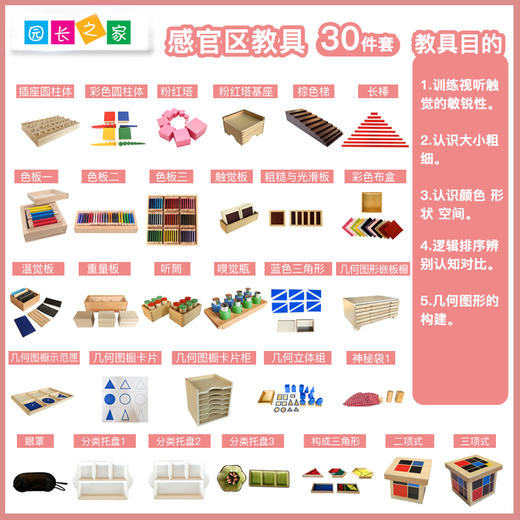 蒙氏全套88件2-6岁幼儿园家庭感官数学科学文化生活益智玩具套装 商品图2