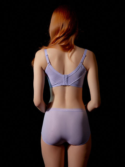 CB | 轻塑蓝色化蝶 薄杯中文胸小裤 商品图1