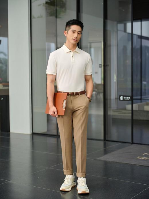 美拉德系列冰珠长绒棉高端商务POLO衫 商品图5