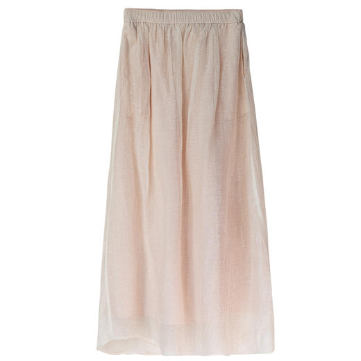 牧衣游原创 棉麻炒色半身裙新品轻薄飘逸百搭休闲宽松半裙 夜来霜 商品图4