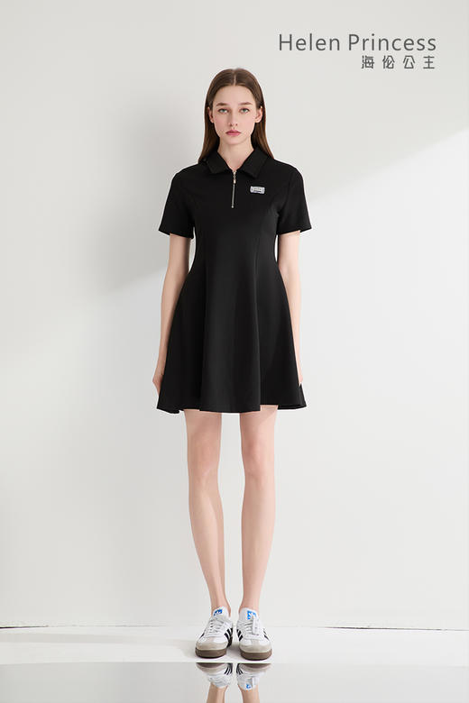 POLO领拉链短款连衣裙 商品图2