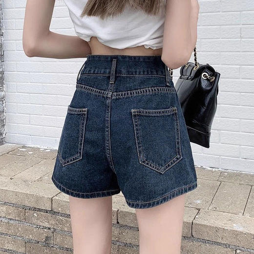 【GZ】无忧购韩系ins风高腰显瘦辣妹牛仔短裤2507（截单后7天发货) 商品图3