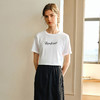欧芮儿2025夏季新款白色字母绣花简约百搭短袖T恤女宽松休闲上衣 商品缩略图2