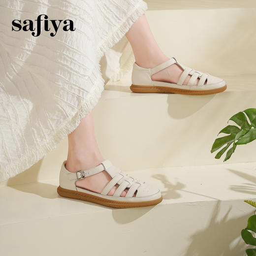 Safiya/索菲娅2025夏季镂空编织懒人外穿凉鞋SFD2115189 商品图4