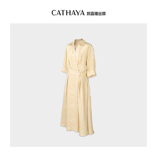 凯喜雅 100%桑蚕丝中袖连衣裙 商品图1