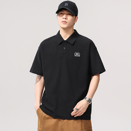 【DQ】大依优型大码男装短袖polo衫潮牌休闲商务宽松加大码百搭印花上衣夏季新品男士 商品图3