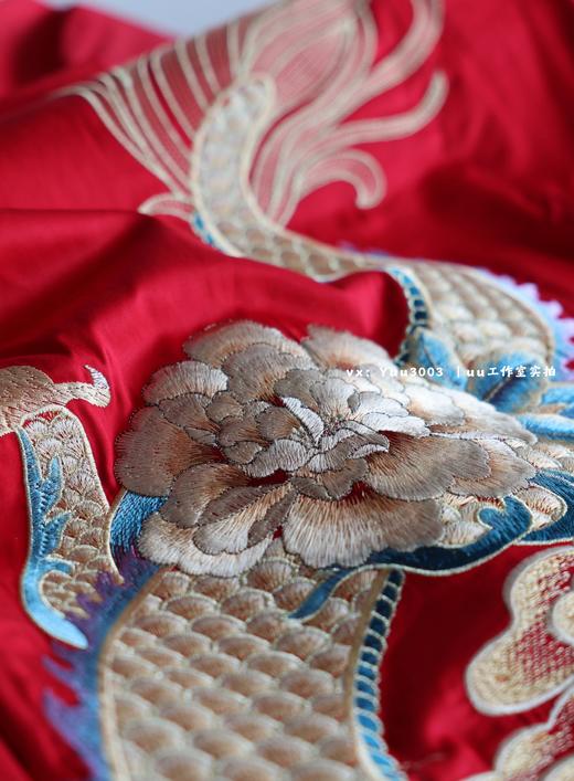 【高端婚庆】 喜事良缘 龙凤刺绣100支新疆长绒棉四件套十件套 商品图7
